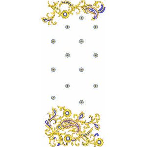 Rhinestone Style Bridal Dupatta Scarf Embroidery Design