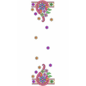 Fancy Indian Scrf Embroidery Design