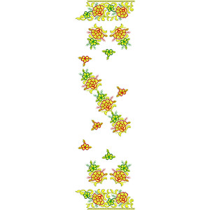 8329 Dupatta Embroidery Designs