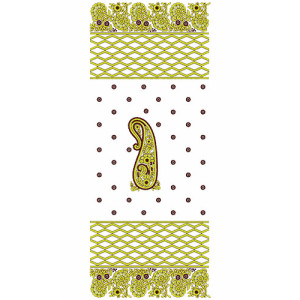 8383 Dupatta Embroidery Design