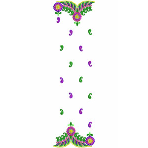 9072 Scarf Embroidery Design