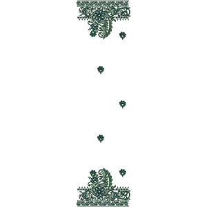 9163 Scarf Embroidery Design