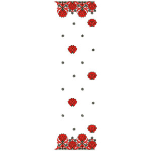 9362 Dupatta Embroidery Design