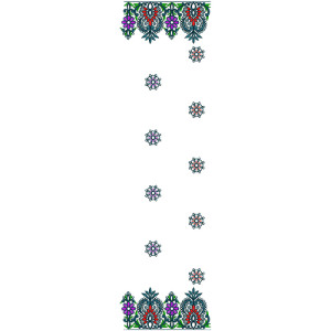 9363 Dupatta Embroidery Design