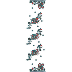 9396 Scarf Embroidery Design