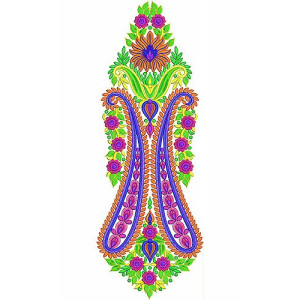 Long Dress Embroidery Design