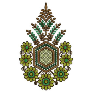 Beautiful Embroidery Kali Design 14656