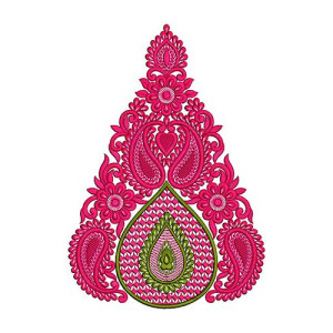 Arabesque Damask Embroidery Design 16872