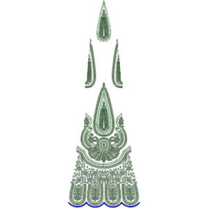 Anarkali Cording Embroidery Design 16876