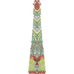 Punjabi Wedding Saree Embroidery Kali Design