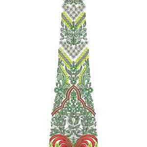 Punjabi Wedding Saree Embroidery Kali Design