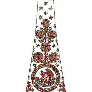 Wedding Gown Heavy Kali Embroidery Design 21639