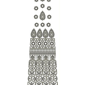 Special Cording Handwork Lehenga Embroidery Design 30073