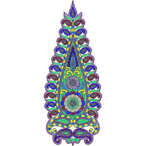 Mermaid Evening Gown Embroidery Design 3122