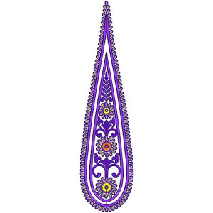 Long Ballroom Dress Embroidery Design 3143