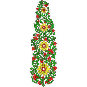 3152 Machine Embroidery Long Kali Design