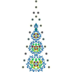 Designer Dress Kali Embroidery Design