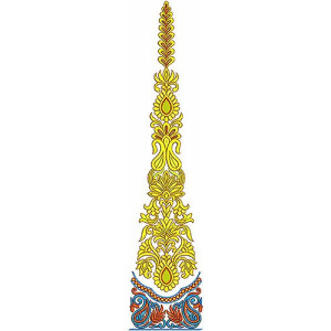 Kali Embroidery Design For Kaftan 3701