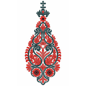 9398 Anarkali Embroidery Design