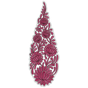 9577 Anarkali Embroidery Design