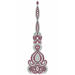 9582 Anarkali Embroidery Design