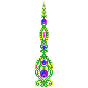 9623 Anarkali Embridery Design