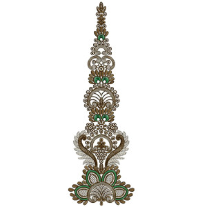 9714 Anarkali Embroidery Design