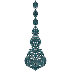 9718 Anarkali Embroidery Design