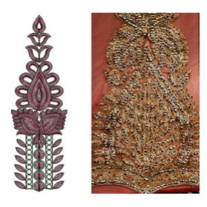 9795 Anarkali Embroidery Design