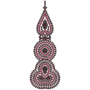 9817 Anarkali Embroidery Design