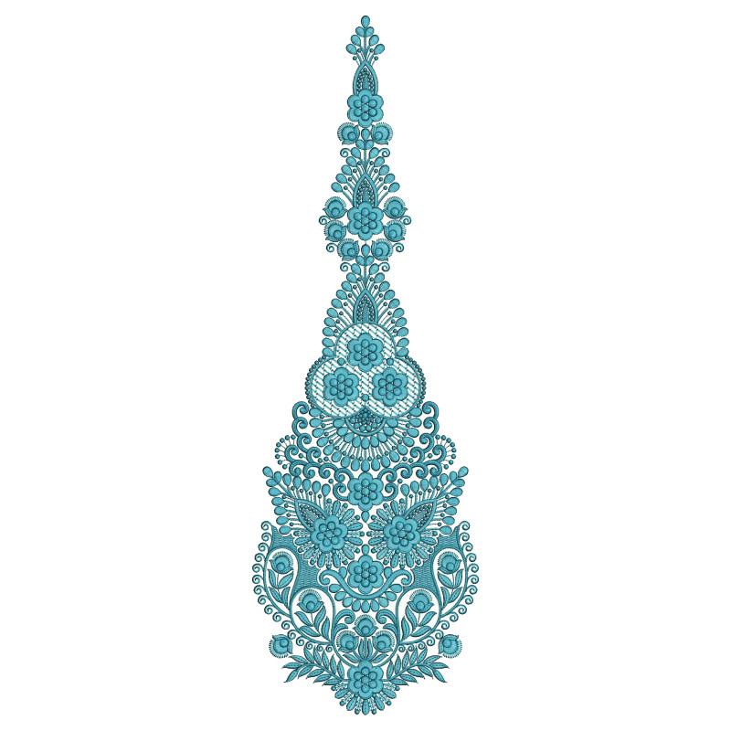 Anarkali Dress Kali Embroidery Design 25731