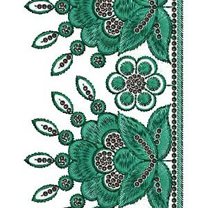 Satin Rose Floral Sequins Lace