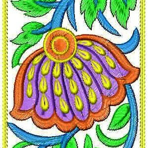 Natural Leaf Flora Embroidery