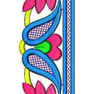 Bold Satin Lace Embroidery Design
