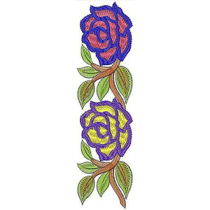 LadyBag Rose Embroidery Design
