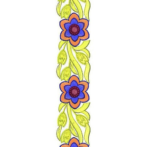 Sparkling Border Embroidery Design
