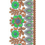 Sequins Lace Border Embroidery Design 1453