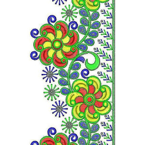 Art Work Border Embroidery Design 1498