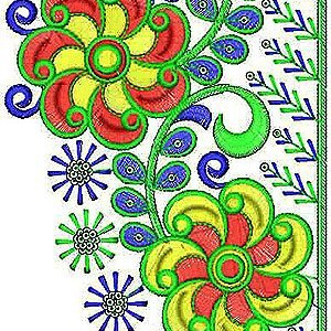 Art Work Border Embroidery Design 1498