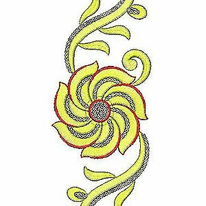 Nice Border Embroidery Design 1501
