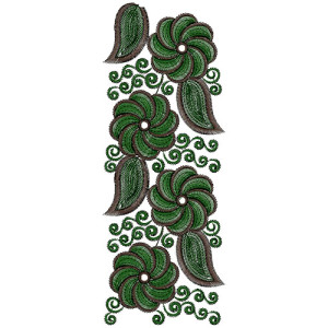 Designer Lace Border Embroidery Design 15154