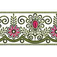 Flower Embroidery Designs For Sarees 16064