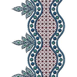 Indian Saree Lace Design 16225