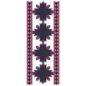 Gujrati Cross Stitch Lace Design 16405