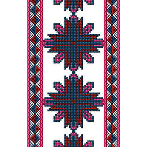 Gujrati Cross Stitch Lace Design 16405