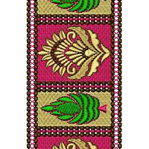 Border Flowers Embroidery Lace Design 16565