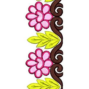 Simple Girls Dress Lace Embroidery Design 16728