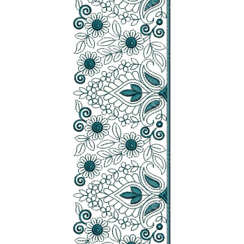 Arabic Kaftan Dress Lace Embroidery Design 16731