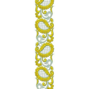 Banarsi Saree Lace Embroidery Design 17007