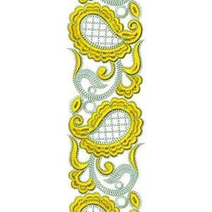 Banarsi Saree Lace Embroidery Design 17007